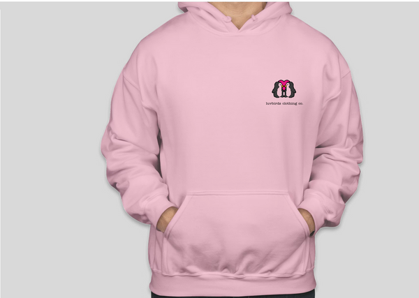 Long Sleeve Classic Cotton Hoodie pink  (Gildan 50/50 MidWeight)