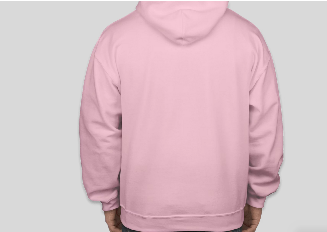 Long Sleeve Classic Cotton Hoodie pink  (Gildan 50/50 MidWeight)