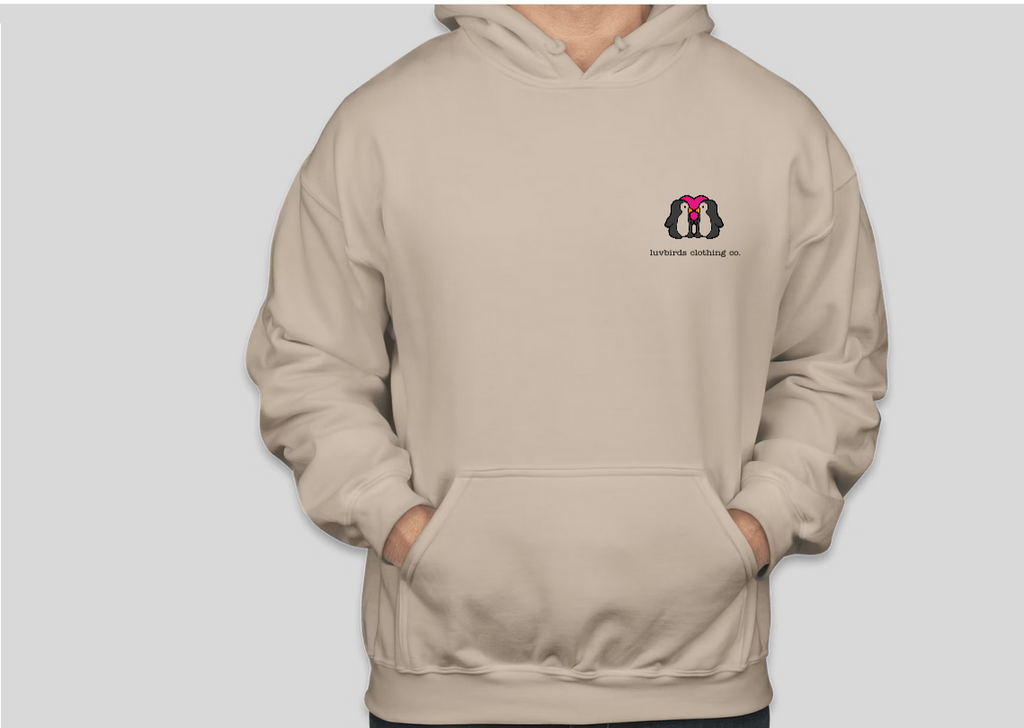 Long Sleeve Classic Cotton Hoodie Sand (Gildan 50/50 MidWeight)