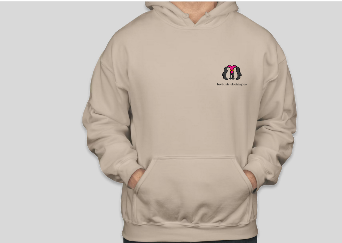 Long Sleeve Classic Cotton Hoodie Sand (Gildan 50/50 MidWeight)