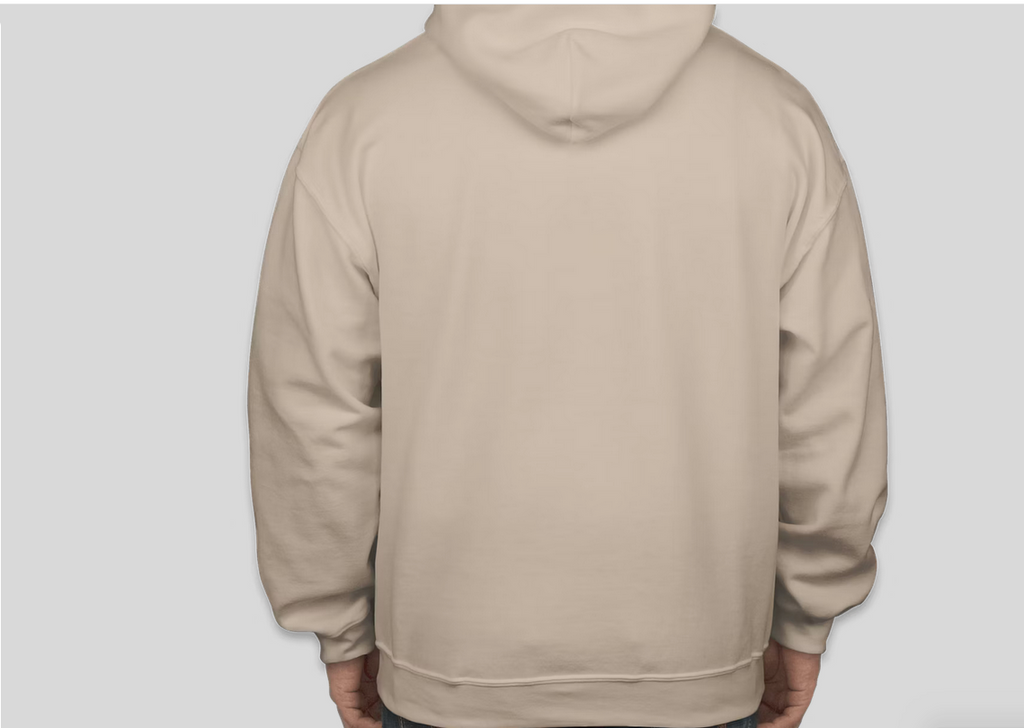 Long Sleeve Classic Cotton Hoodie Sand (Gildan 50/50 MidWeight)