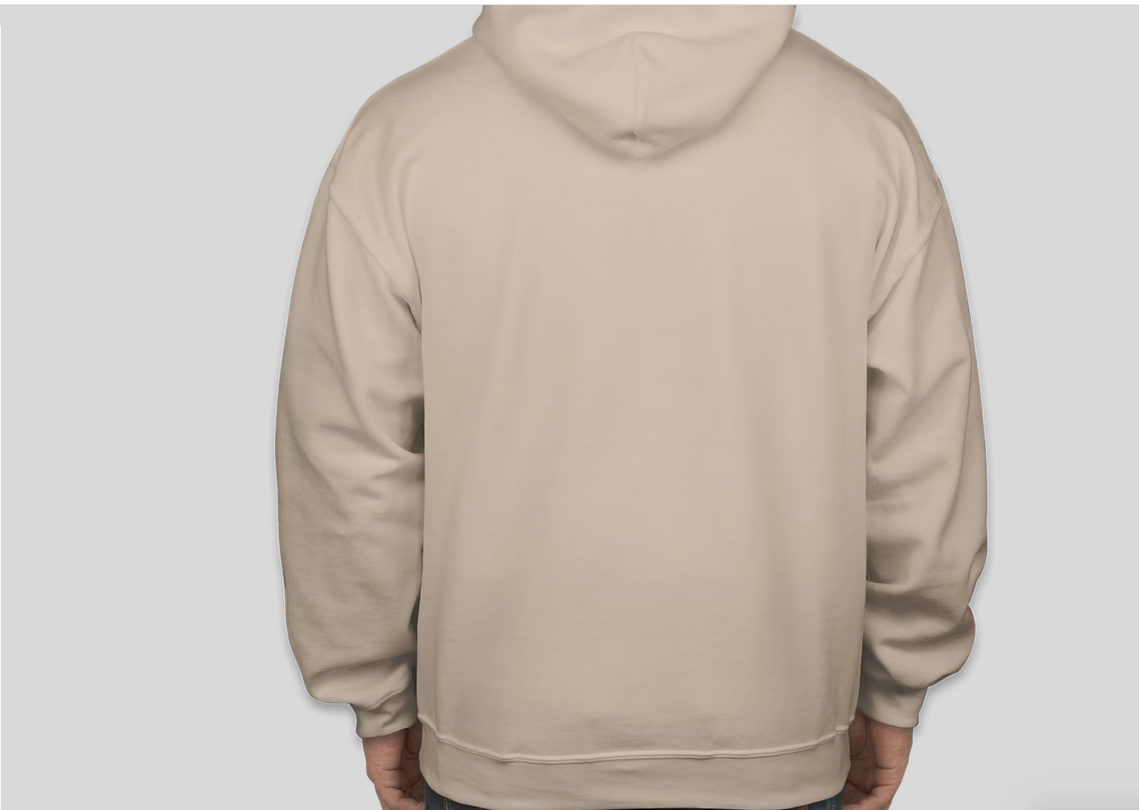 Long Sleeve Classic Cotton Hoodie Sand (Gildan 50/50 MidWeight)